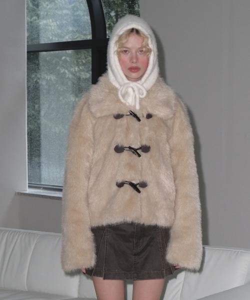 TOGGLE FUR JACKET (BEIGE)
