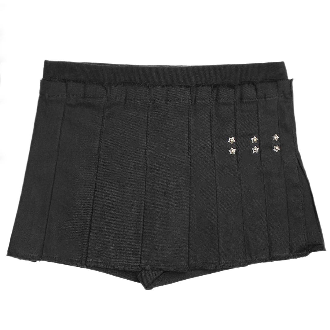 Star rivet pleated skort (Black)