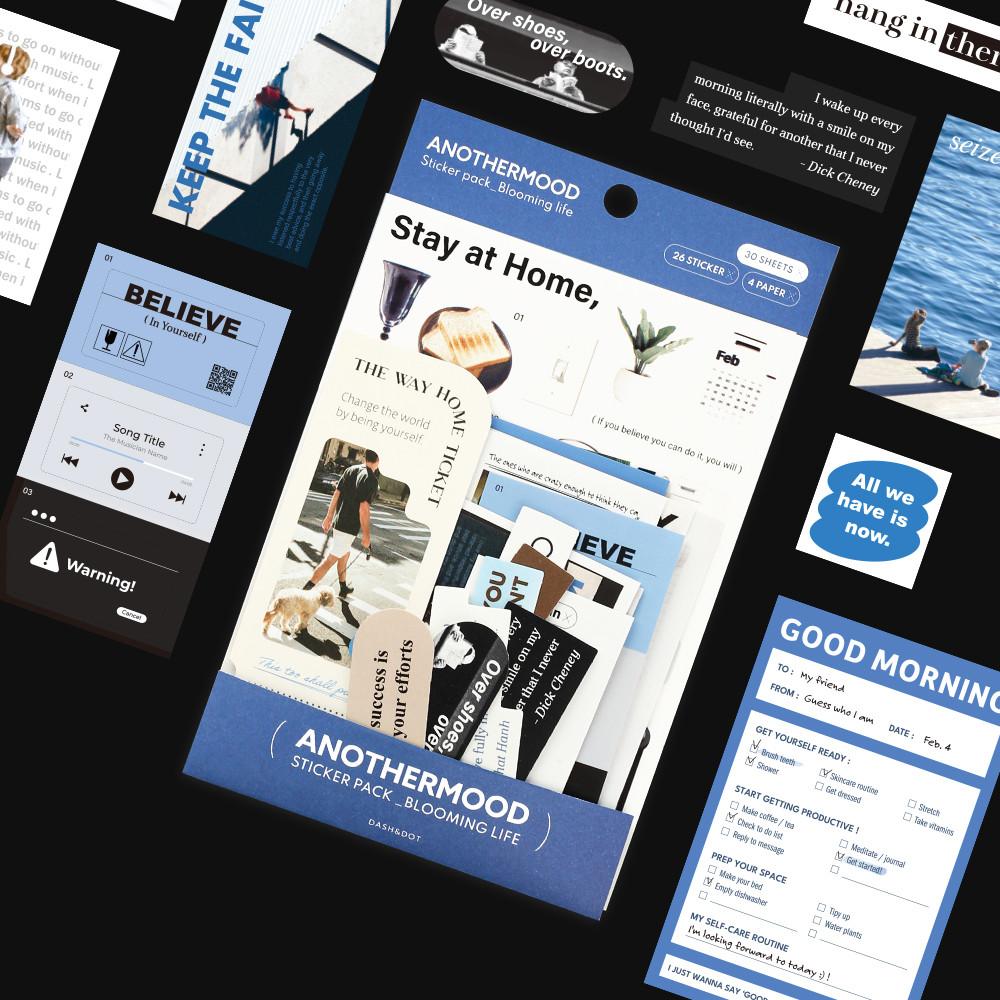 어나더무드 스티커 팩_블루밍 라이프