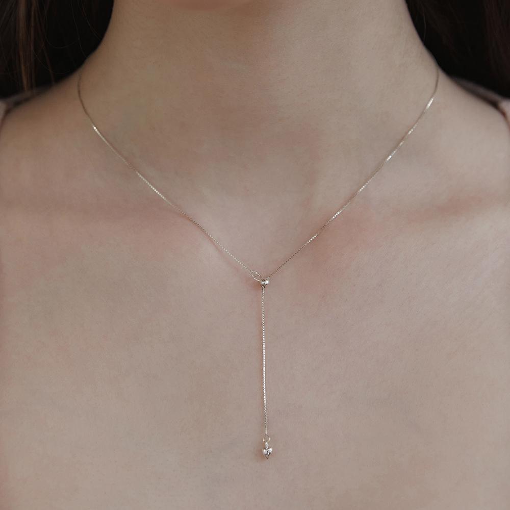 타티아나 (실버925) 하트 테일 Y 라인 목걸이 NZ2425