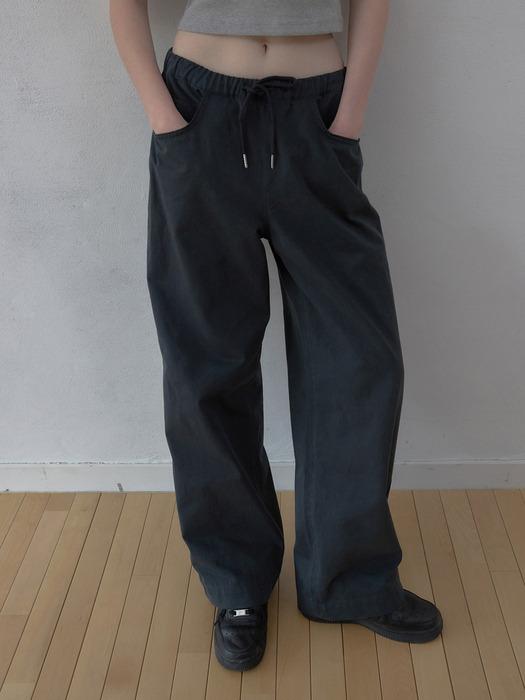 worn cotton pants (ash navy)