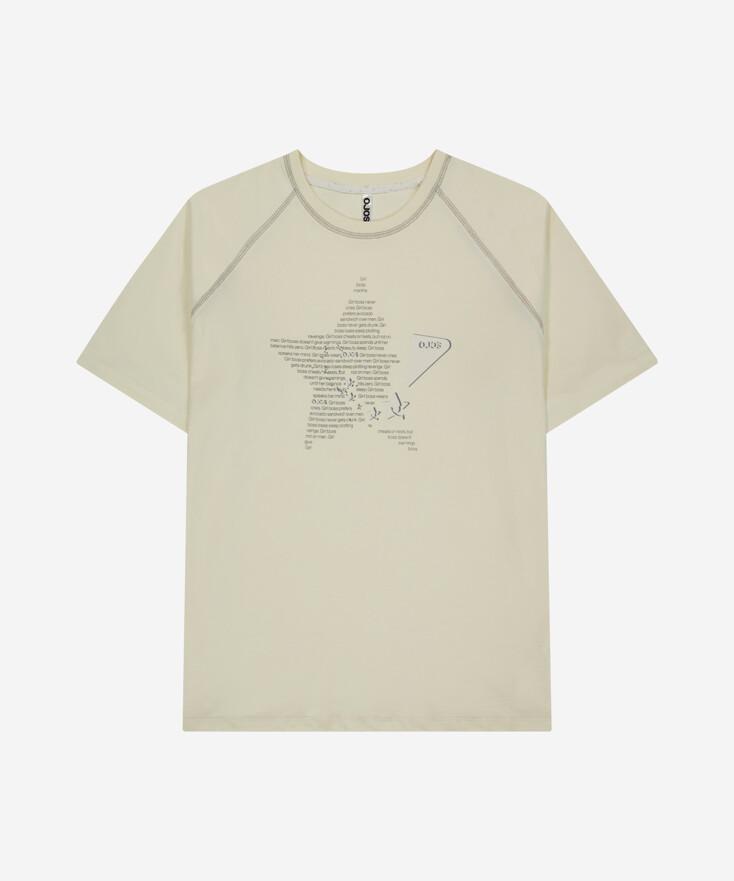 Double Sleeves Raglan T-shirt / Cream