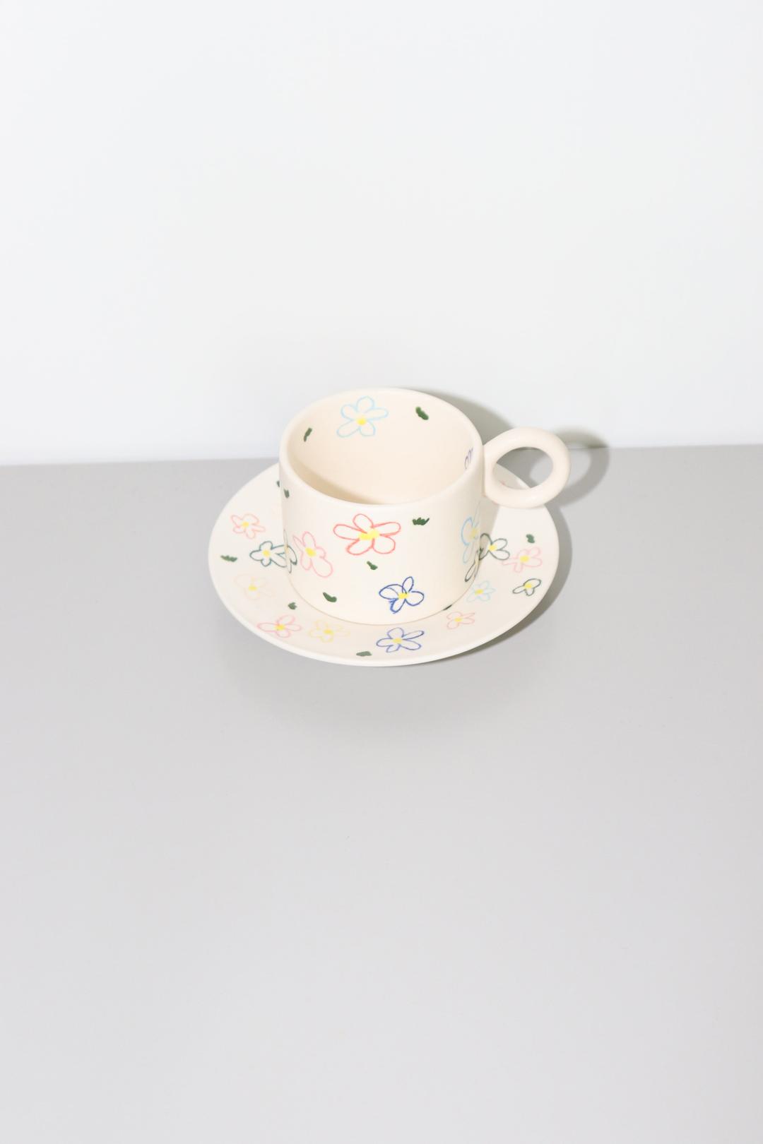 ring mug/plate(spring flower)