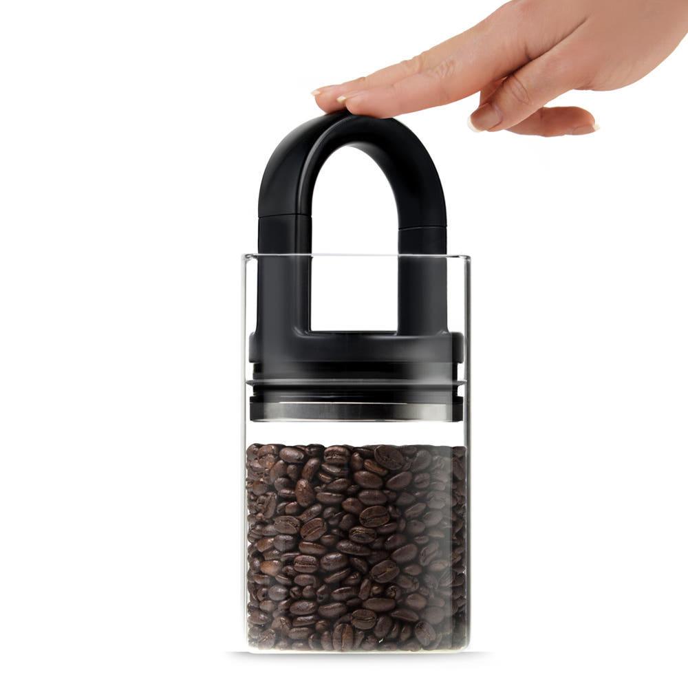 프리파라 커피보관통 유리 합성수지 진공 밀폐용기 원두 보관용기 미디엄