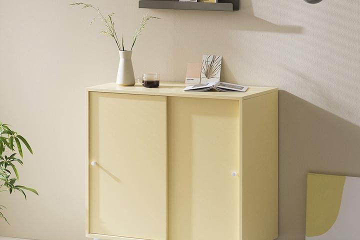 멜로우 슬라이딩 수납장 800 / 다용도 높은 수납장