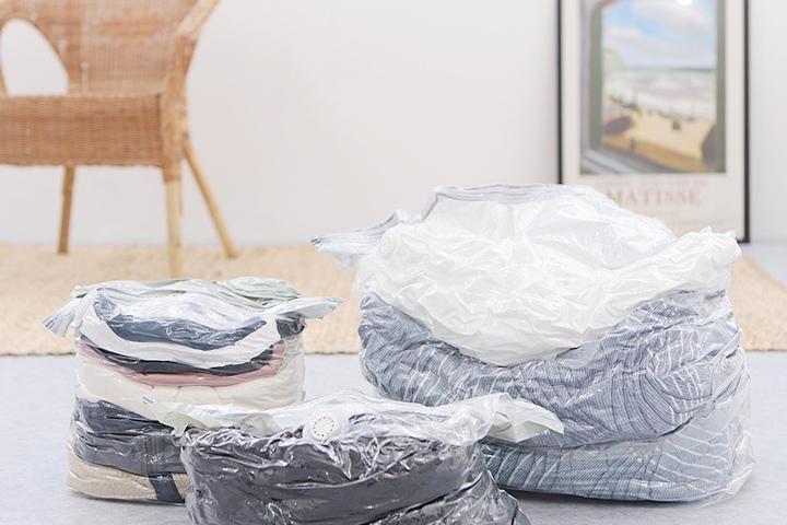 청소기 필요없는 스마트 진공 압축팩 지퍼팩 옷걸이형