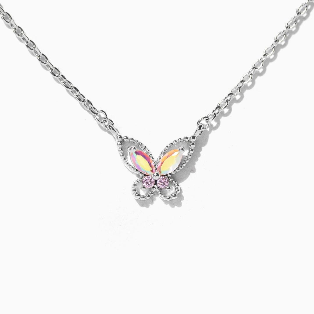 Float Like A Butterfly Necklace - Silver
