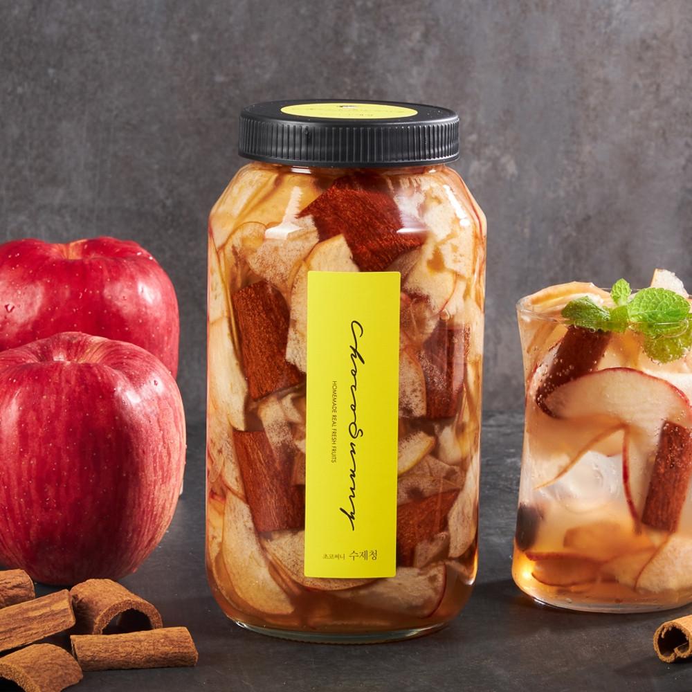 [애플시나몬청] 사과계피청 과일수제청 차 과일청 500g 홈카페 답례품 추석명절 선물세트