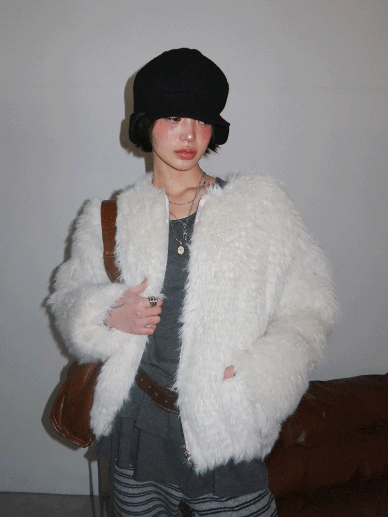 오버핏소프트퍼자켓-jk (아이보리 당일배송)