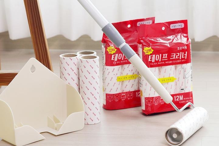 [쿠폰가10,900원]돌돌이 테이프클리너 10종세트(본체+거치대+긴봉+리필7개)