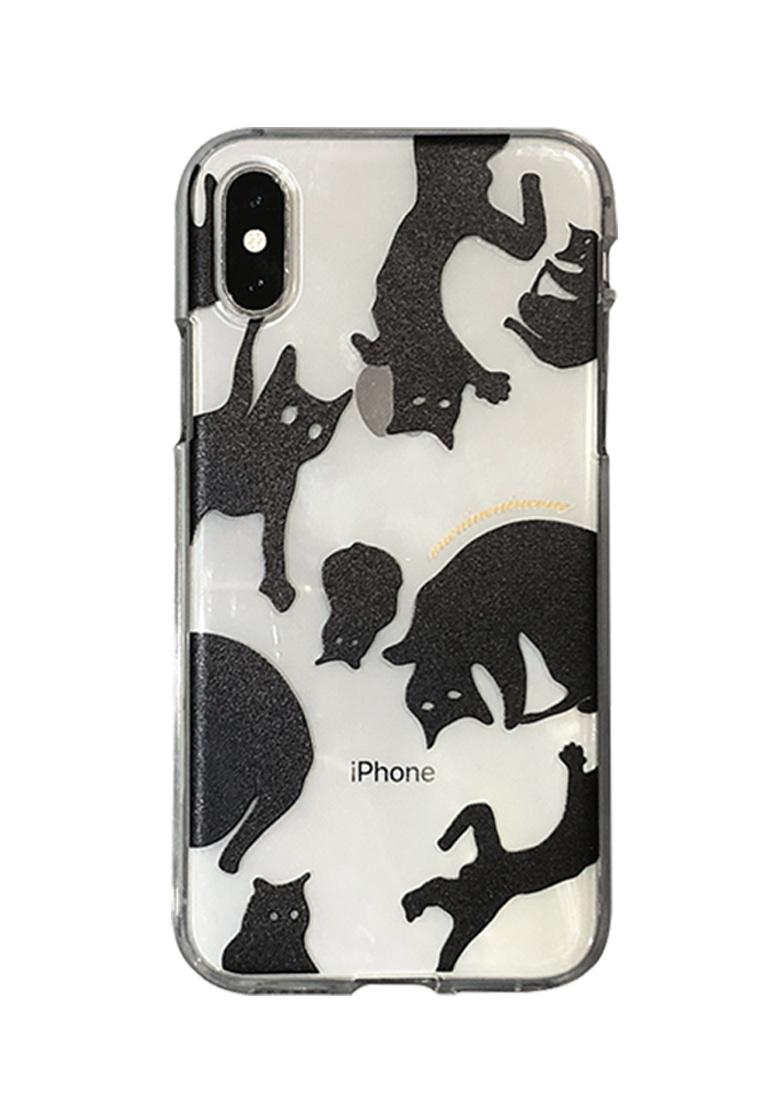 [주문제작] DANCING CATS PHONE CASE_BLACK/BROWN