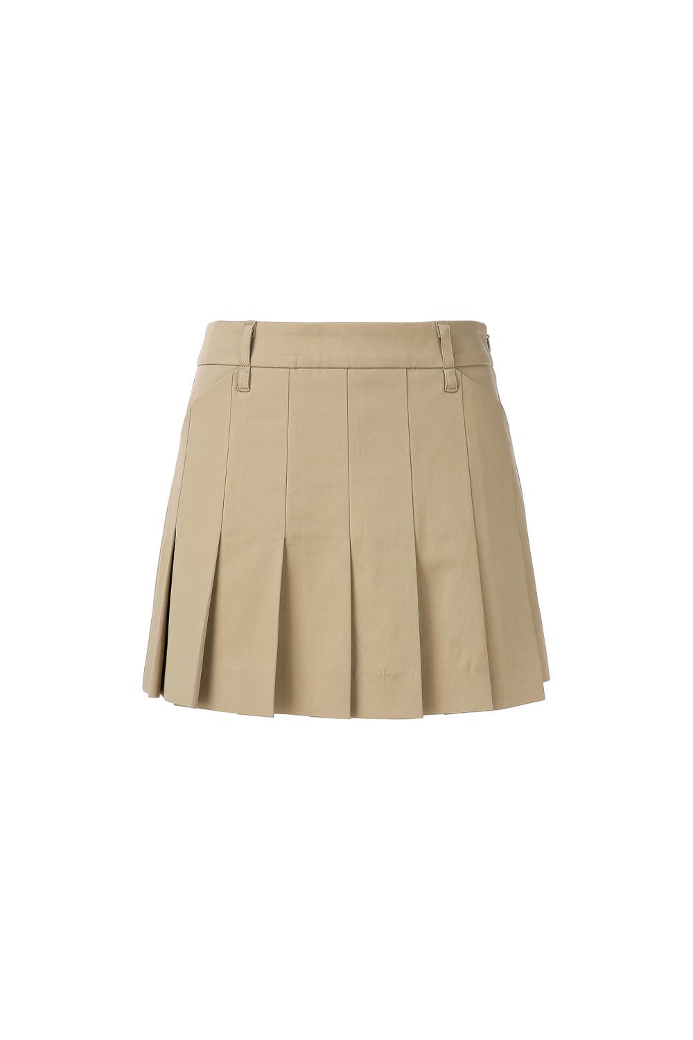 Pleats Shorts, Beige