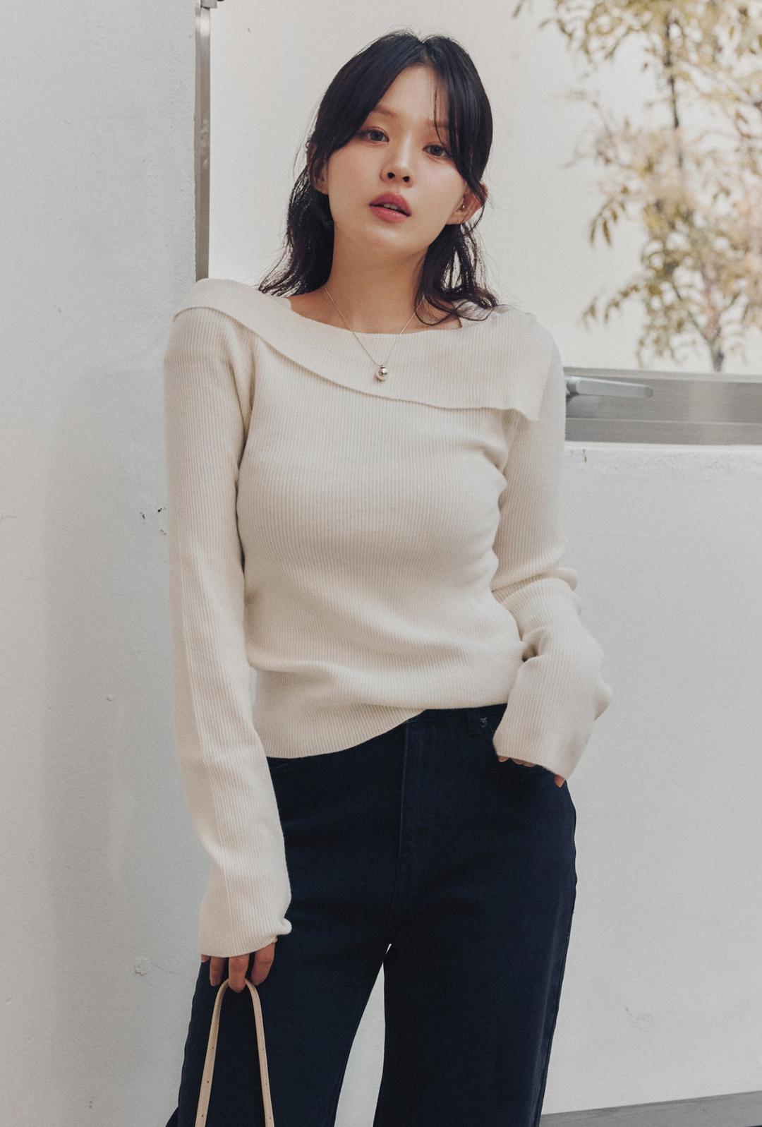 [연우PICK] 언발숄더 풀오버_MIWKAEV33T