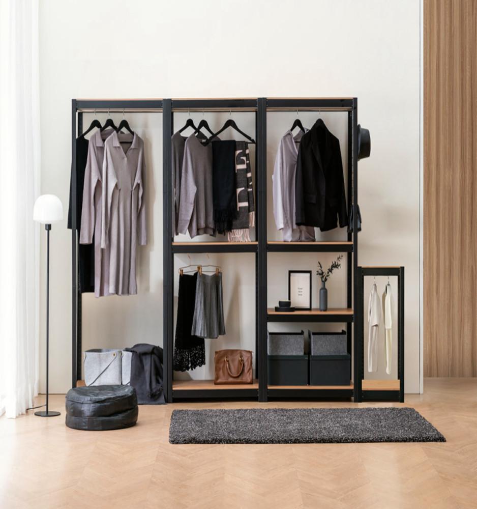 홈던트하우스 시스템행거 철제 드레스룸 선반 스탠드 옷 행거