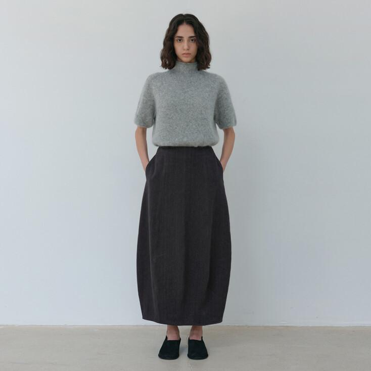 alpaca half knit (melange gray)