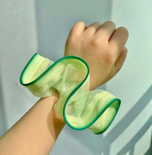 🥒오이 스크런치 곱창밴드 헤어슈슈 머리끈