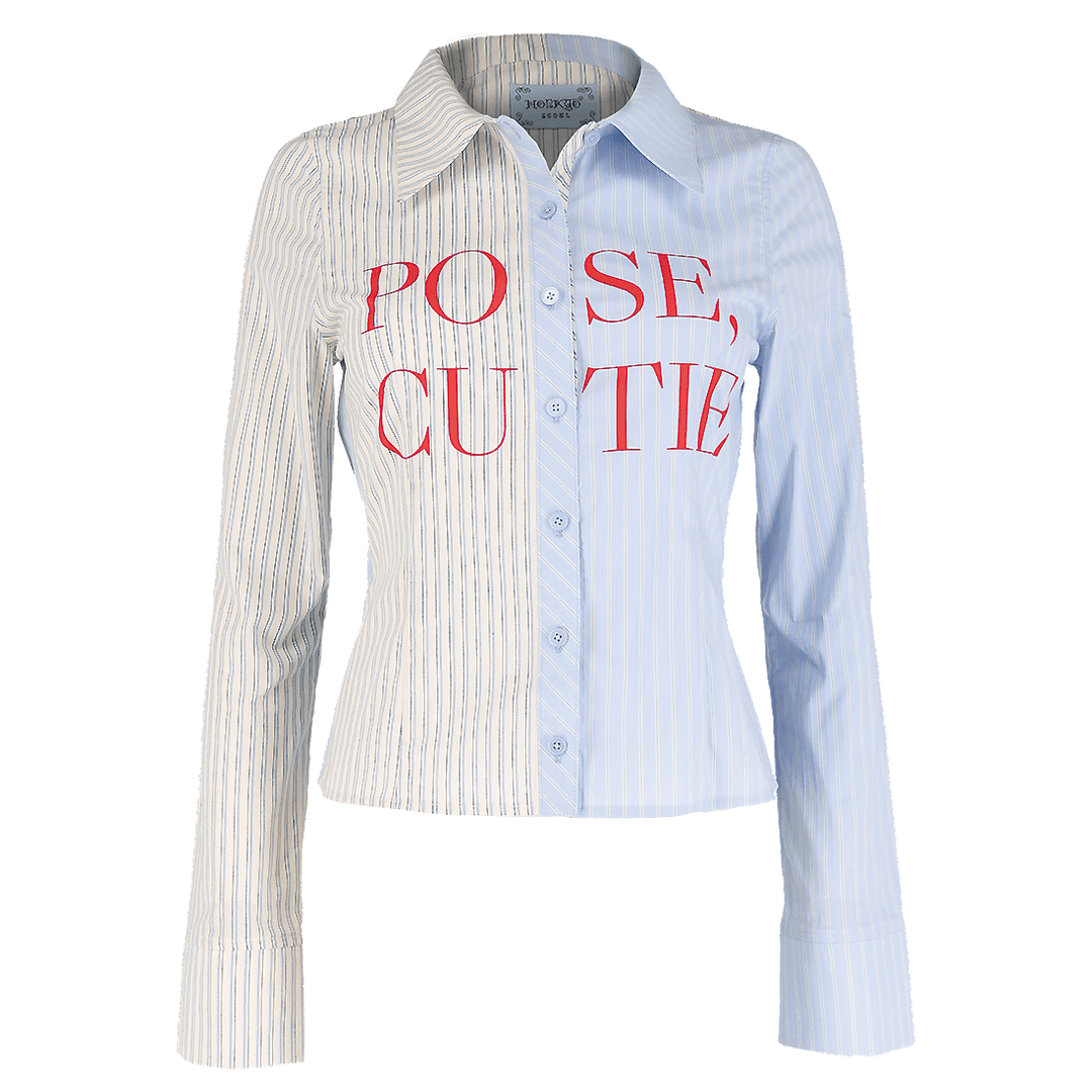 Pose Cutie Pocket Stripe Shirt