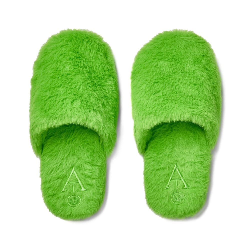 FUR ROOM SHOES_light green