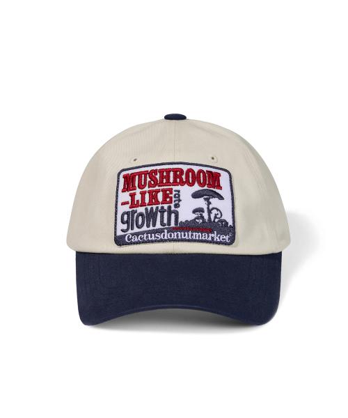 캑터스도넛마켓(CACTUSDONUTMARKET)  Mushroon Patch Two Tone Ball Cap - Ivory/Navy - 사이즈 & 후기 | 무신사