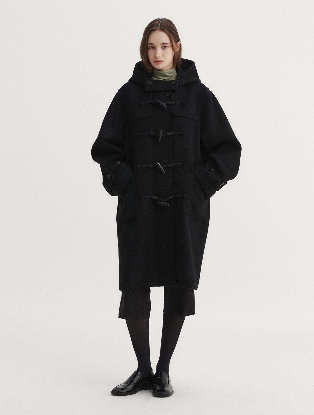 Harper Duffle Coat (Black)