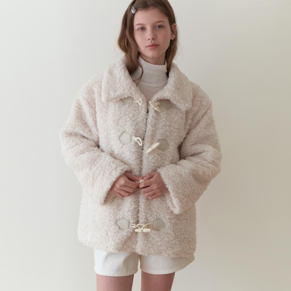 Duffle fur half coat (cream)