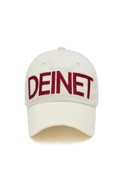 DEINET BIG LOGO CAP IN IVORY