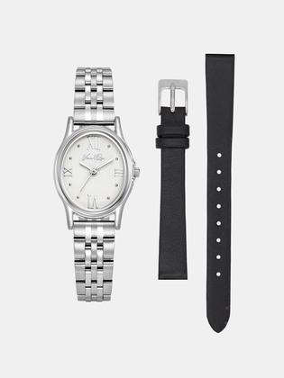 Gem-Silver/Pearl SET (Black leather)