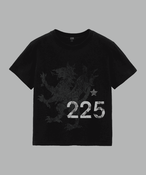 225 dragon crop T-shirt (black)