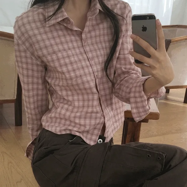 [봄.간절기🌸/딸기크치🍰] 테브 슬림핏 체크 셔츠