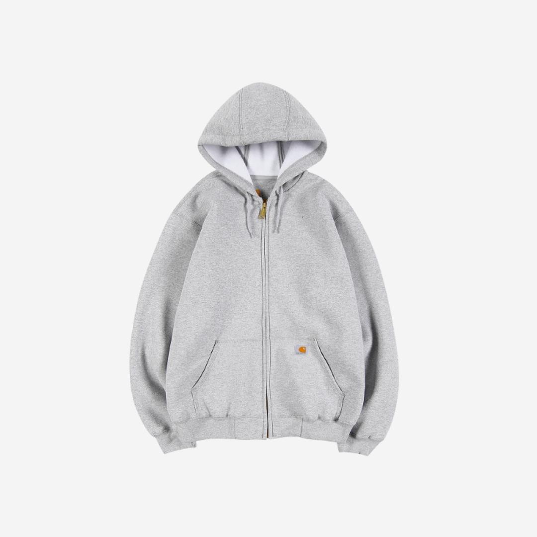 Carhartt Loose Fit Midweight Full Zip Sweatshirt Heather Grey