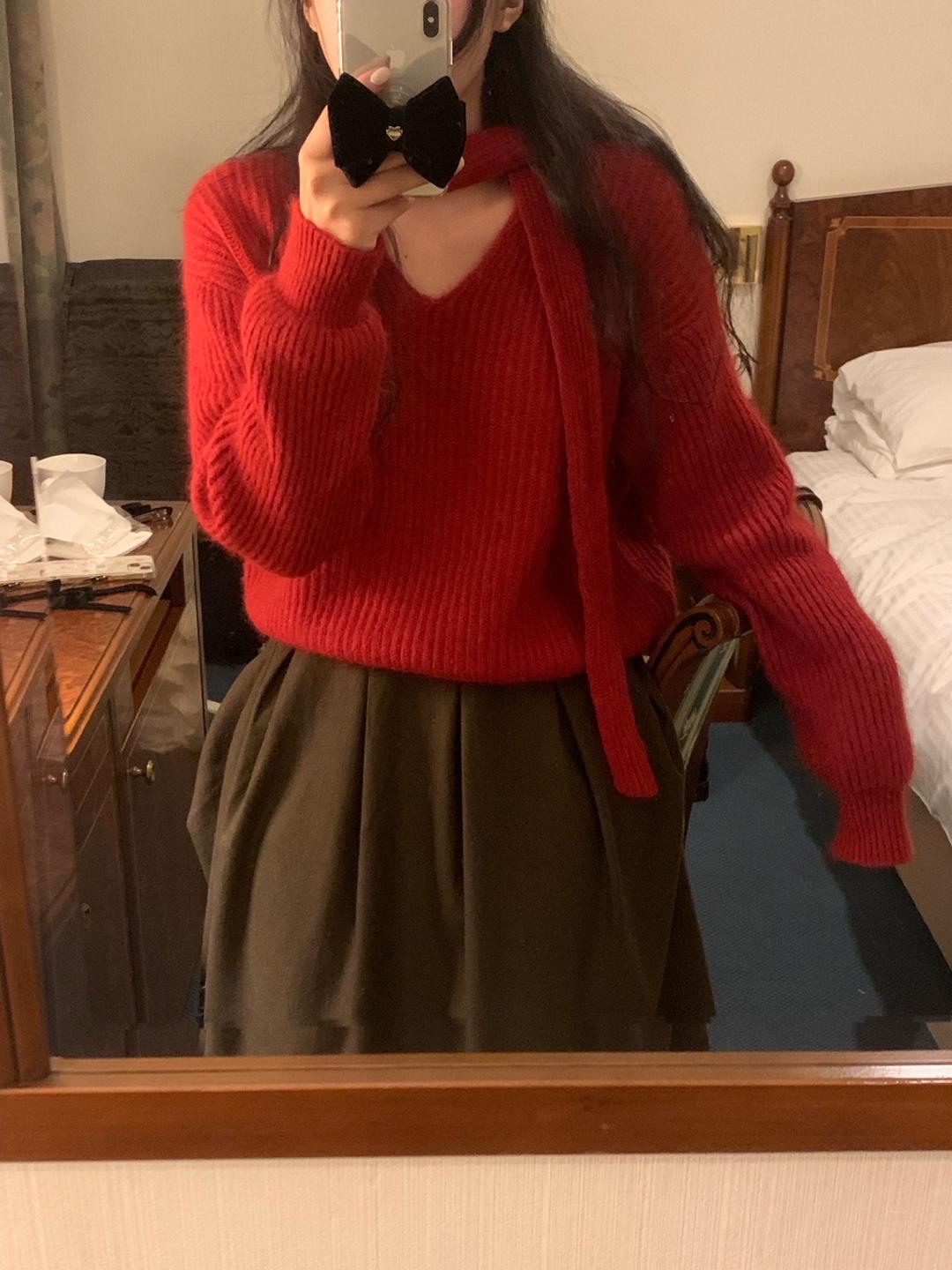 앙고라 머플러 니트 (2color)