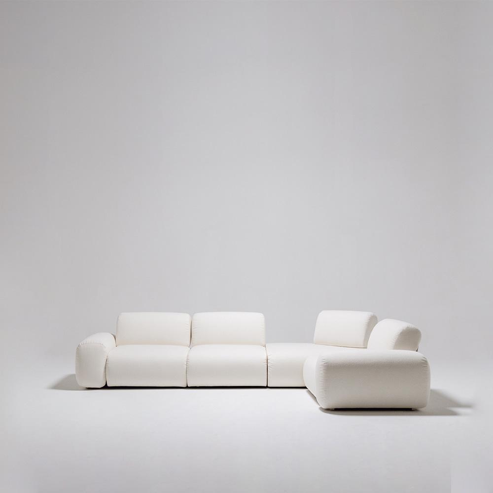 라운디드 5인용 코너형 모듈 소파 무빙 슬라이딩 리클라이너쇼파