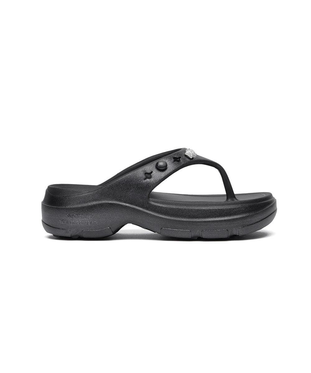[NEW 10%] [x clor] HAYDEN FLIPFLOP - BLACK GLITTER