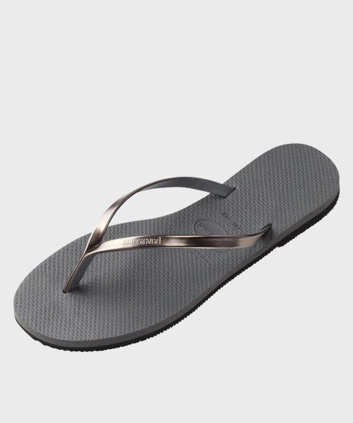 유 메탈릭 플립플랍 Gray Steel