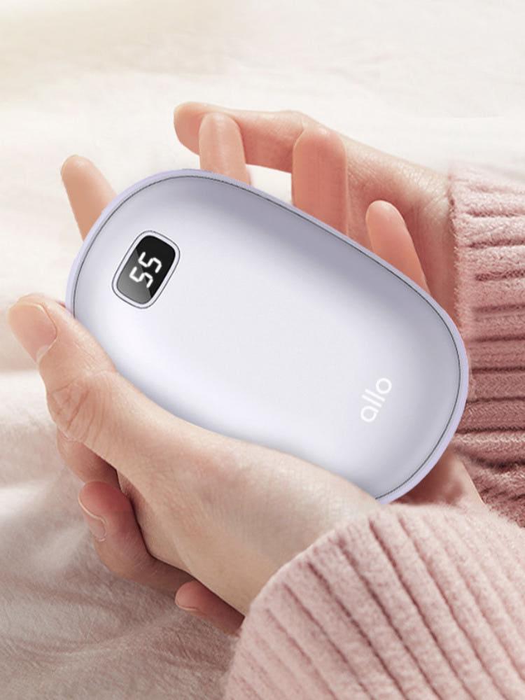 충전식 휴대용 손난로 전기 전자 핫팩 보조배터리 겸용 8000mAh WM800 퍼플