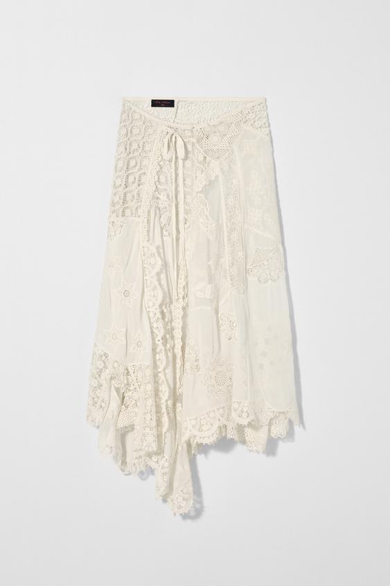 JUPE MIDI PATCHWORK KATE MOSS X ZARA