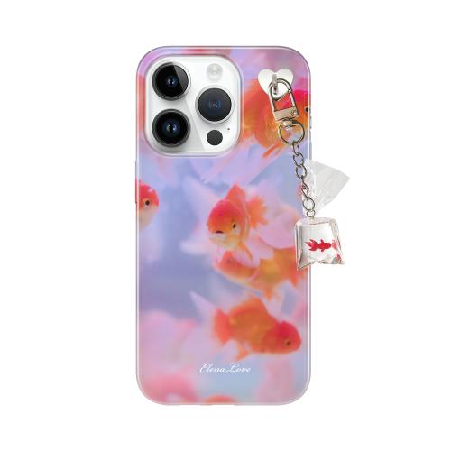 [Clear case] Goldfish families 클리어케이스 (키링 미포함)