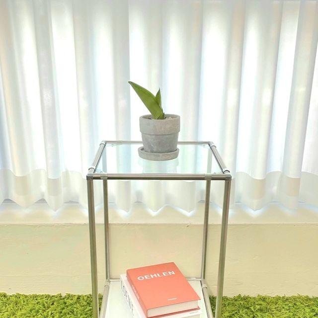 아띠라온 DIY 반조립 셀프제작 2단 모듈 가구 협탁 선반 미니 테이블 사이드 침대