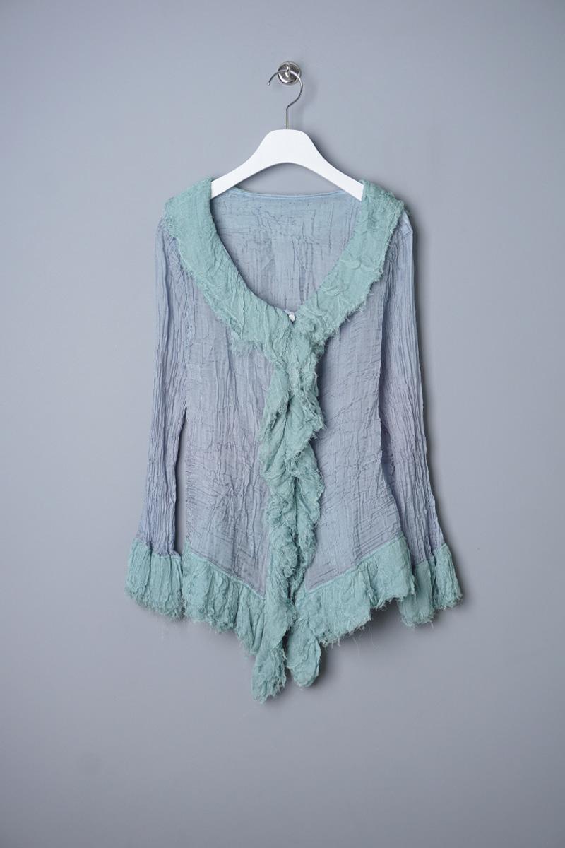 ECOMACO ruffle pleats cardigan (made in japan)