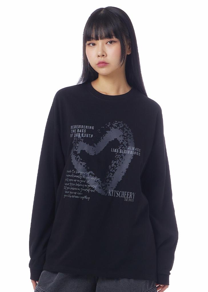 Leaf Heart Long Sleeve (Black)