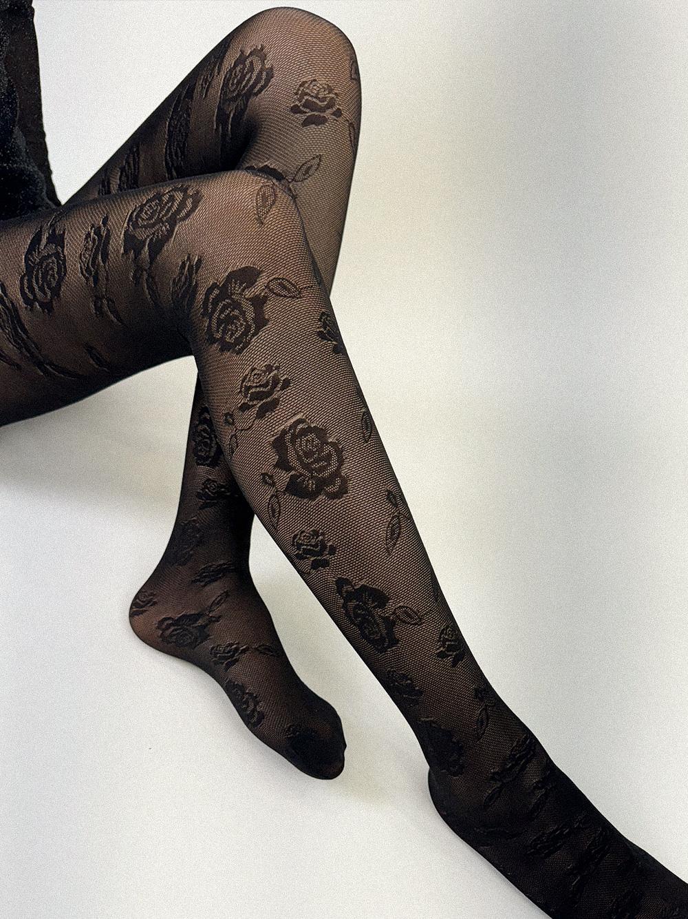 Rose flower tights