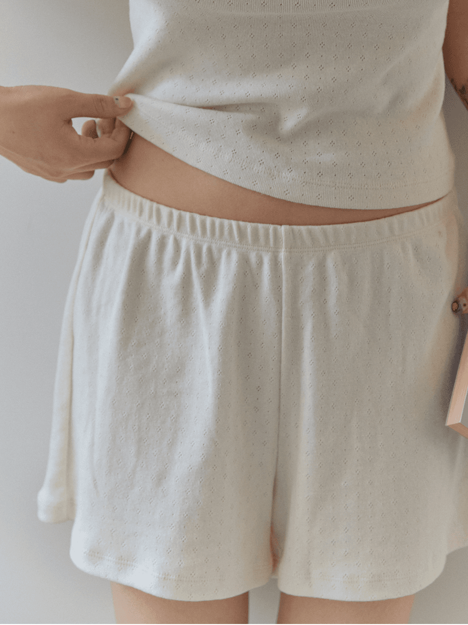 Organic cotton punching shorts_오가닉 펀칭 쇼츠 (2 colors)