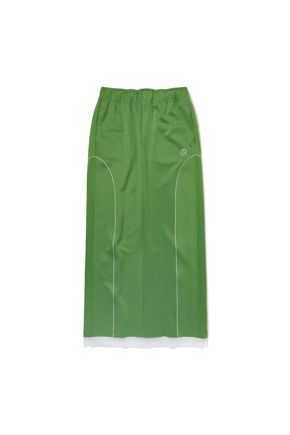 LINE LAYERED JERSEY MAXI SKIRT KS [LIGHT GREEN]