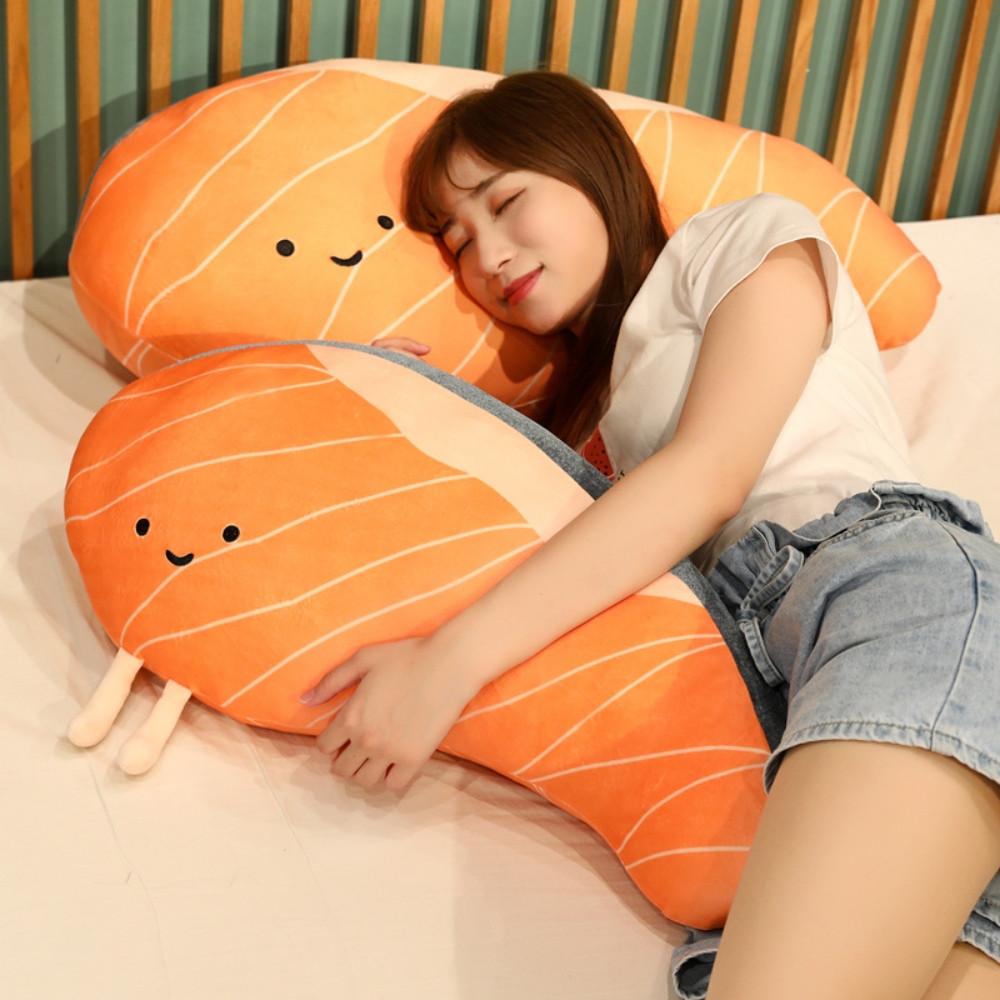 연어 초밥 캐릭터 인형 바디필로우 안고자는 쿠션 베게 선물용 인테리어