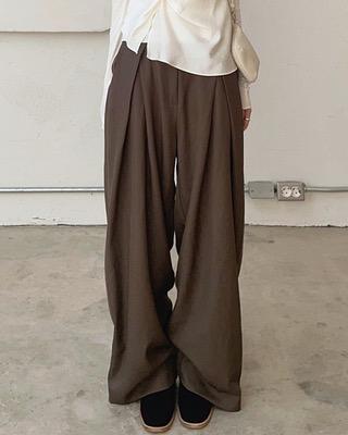 overlap dart slacks (2color)