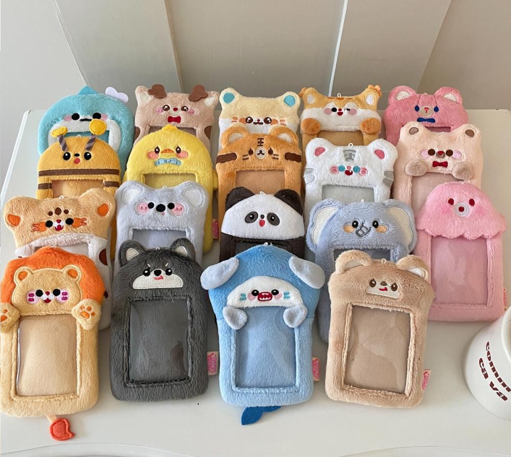 귀여운 동물들 사자 코끼리 상어 팬더 카드 포카 홀더