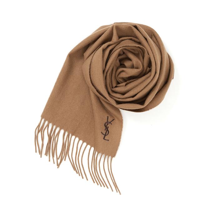 Yves saint Laurent 입생로랑 자수로고 캐시미어 혼방 머플러