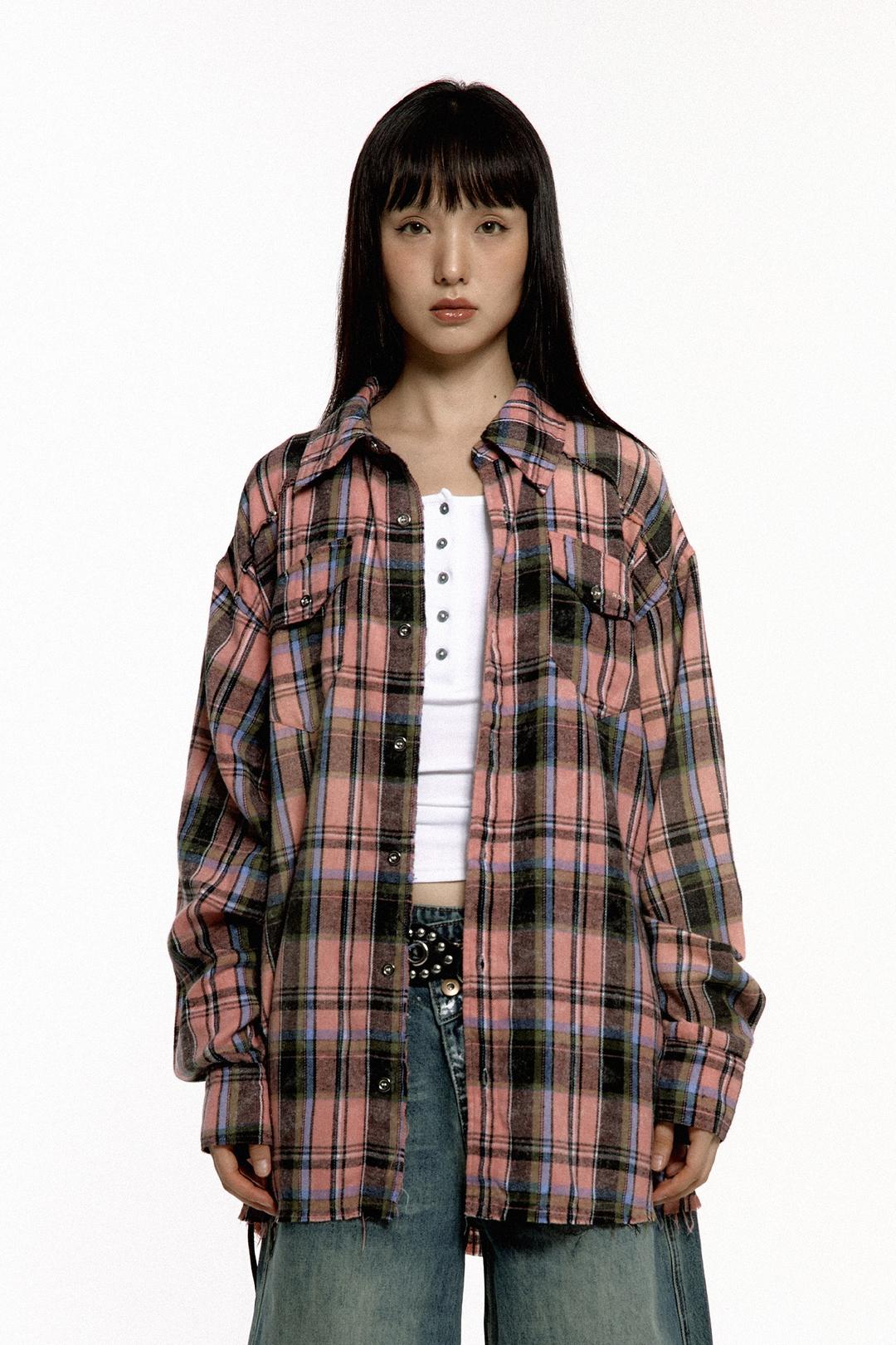 WASHING CHECK SHIRT PINK [예약발송 09/25]