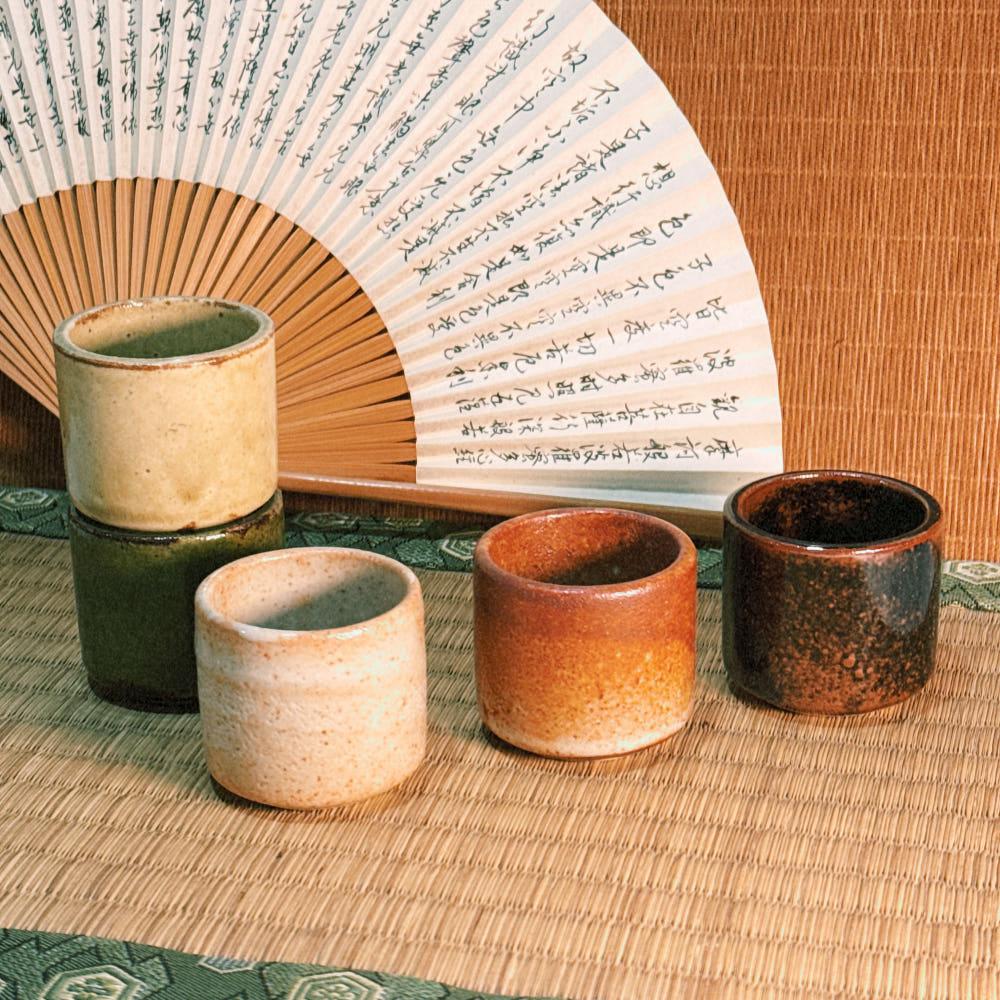 일본 도자기공예 이로이로 사케잔 5P SET