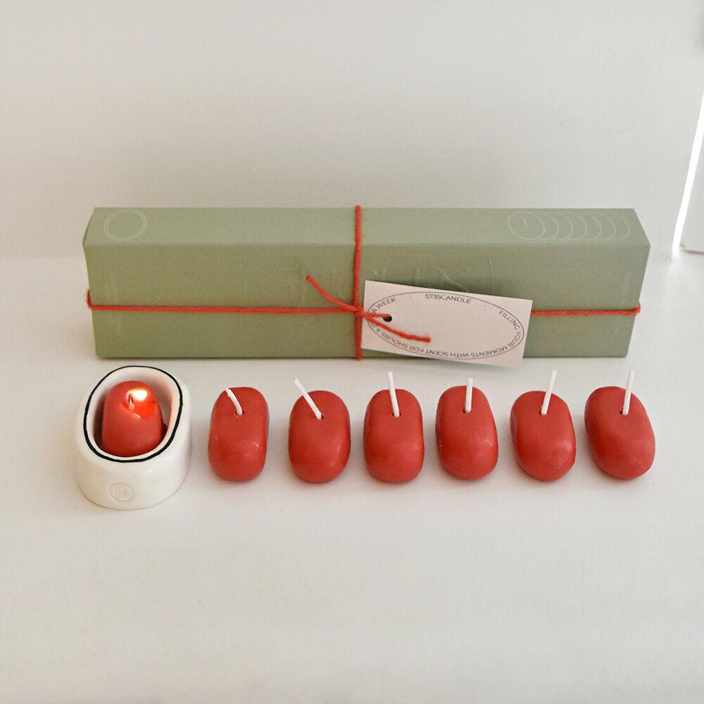 [선물포장] 5735캔들 & 홀더 기프트세트 - 세 가지 향 (레드에디션)